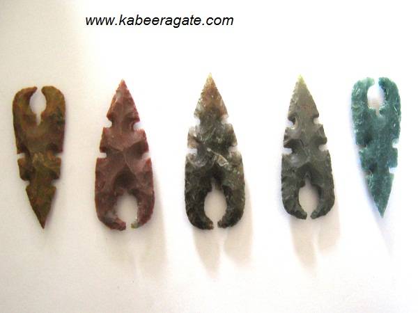 Curved Arrowheads With Inside Hole